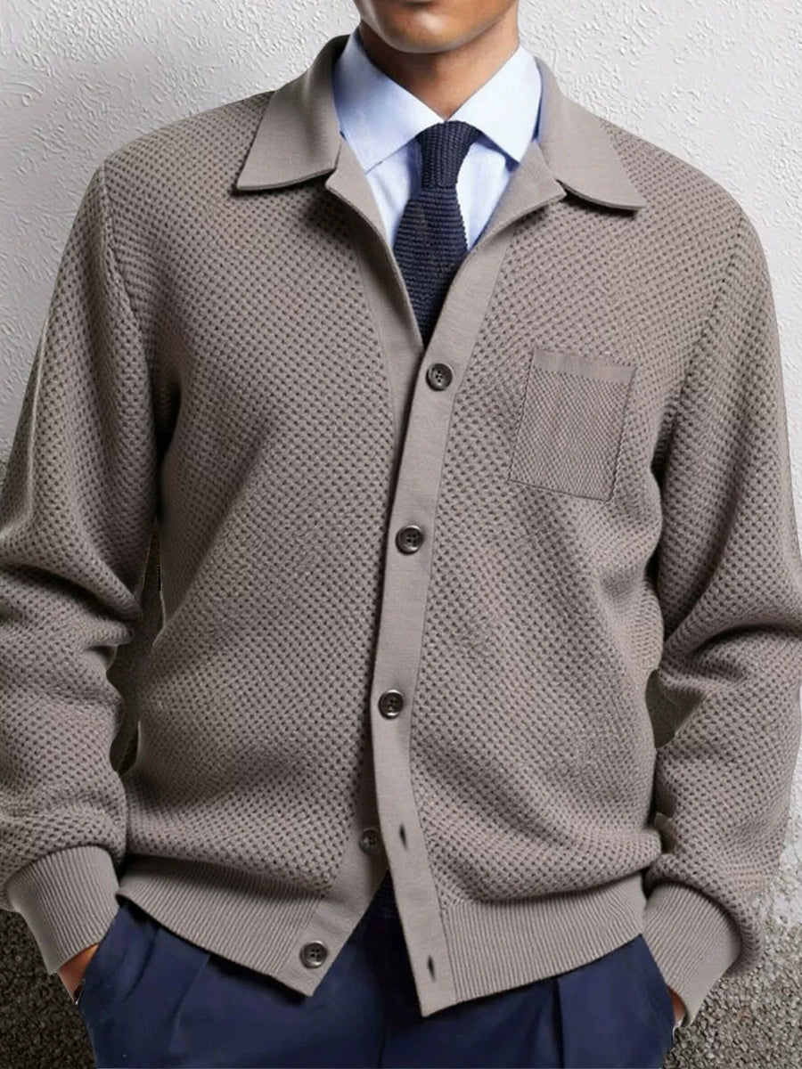 Pánské vintage britské džentlmeni s obojkem svetr bunda