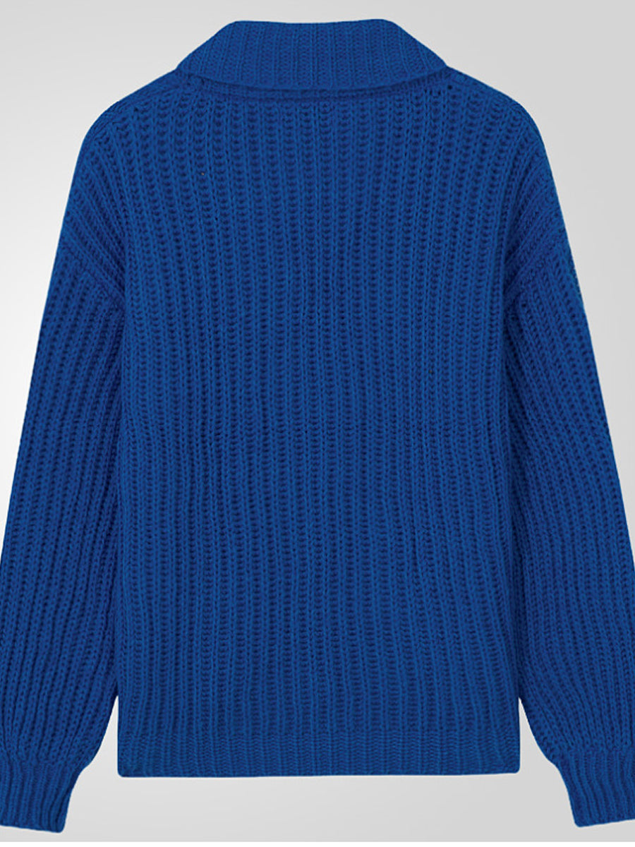 Pánské vintagestyl tlustý dvojprstý chunkypletený svetr