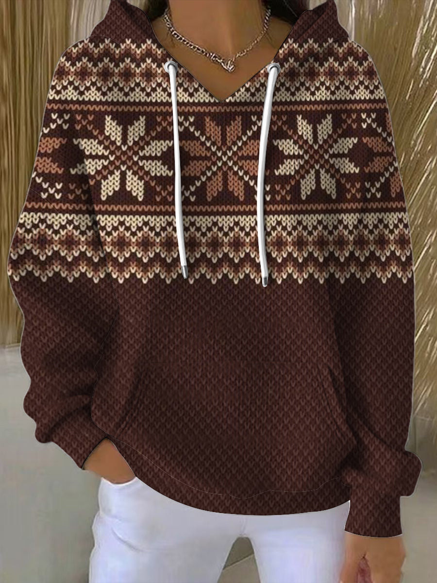 Dámské módní hnědé sněhové vločky