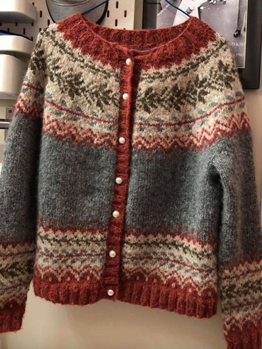 Ženské vintage etnické žakváry pletené vesty