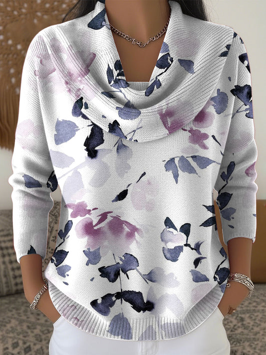 Dámské retro inkoust malování květinové umění duffle top