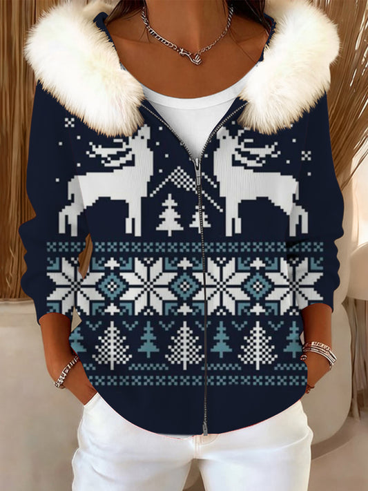 Dámské stylové soby soby kožešin kabát