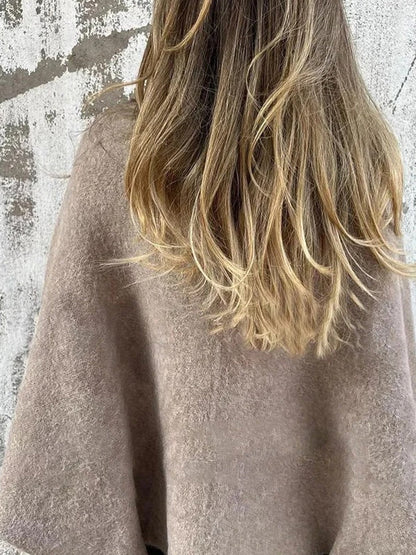 Dámské ročníkstyl krátkýdélka kašmírový dlouhý rukáv kabát