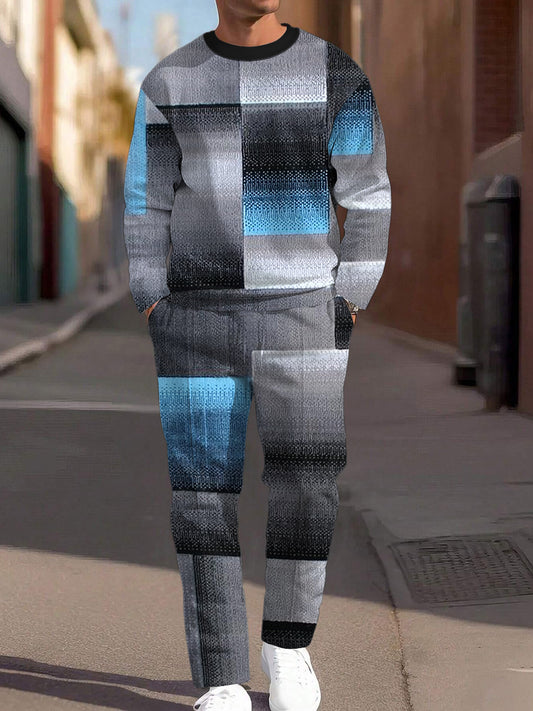 Pánské minimalistický vintage geometrické patchwork umění casual každodenní oblek