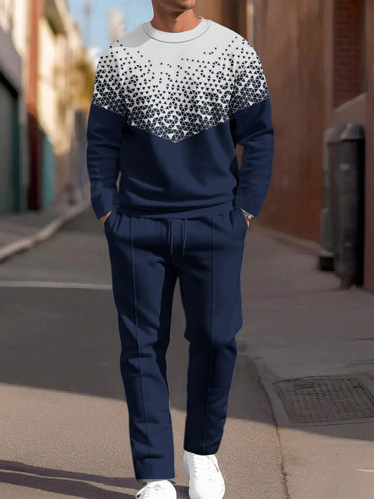 Pánské minimalistický vintage geometrické patchwork umění casual oblek