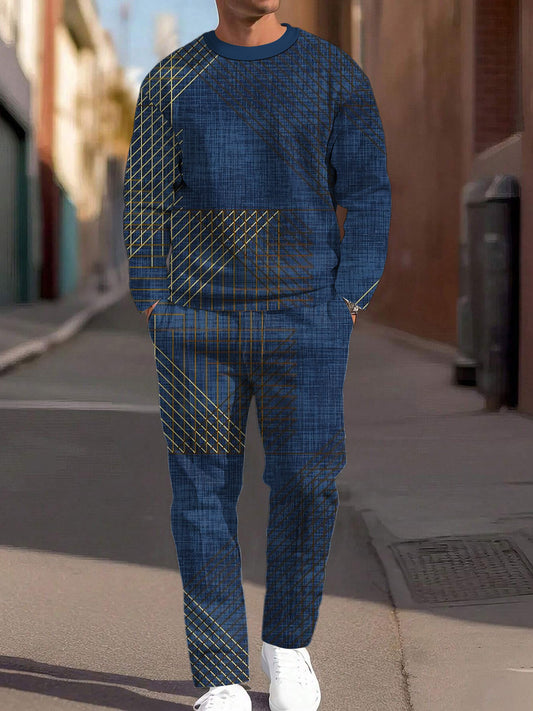 Pánské minimalistický vintageinspirovaný umělecký každodenní oblek