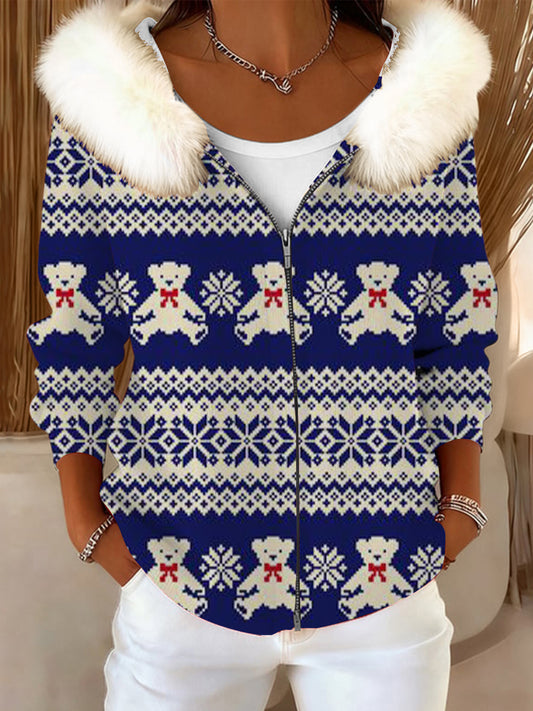 Dámské roztomilé medvědí a sněhové vločky