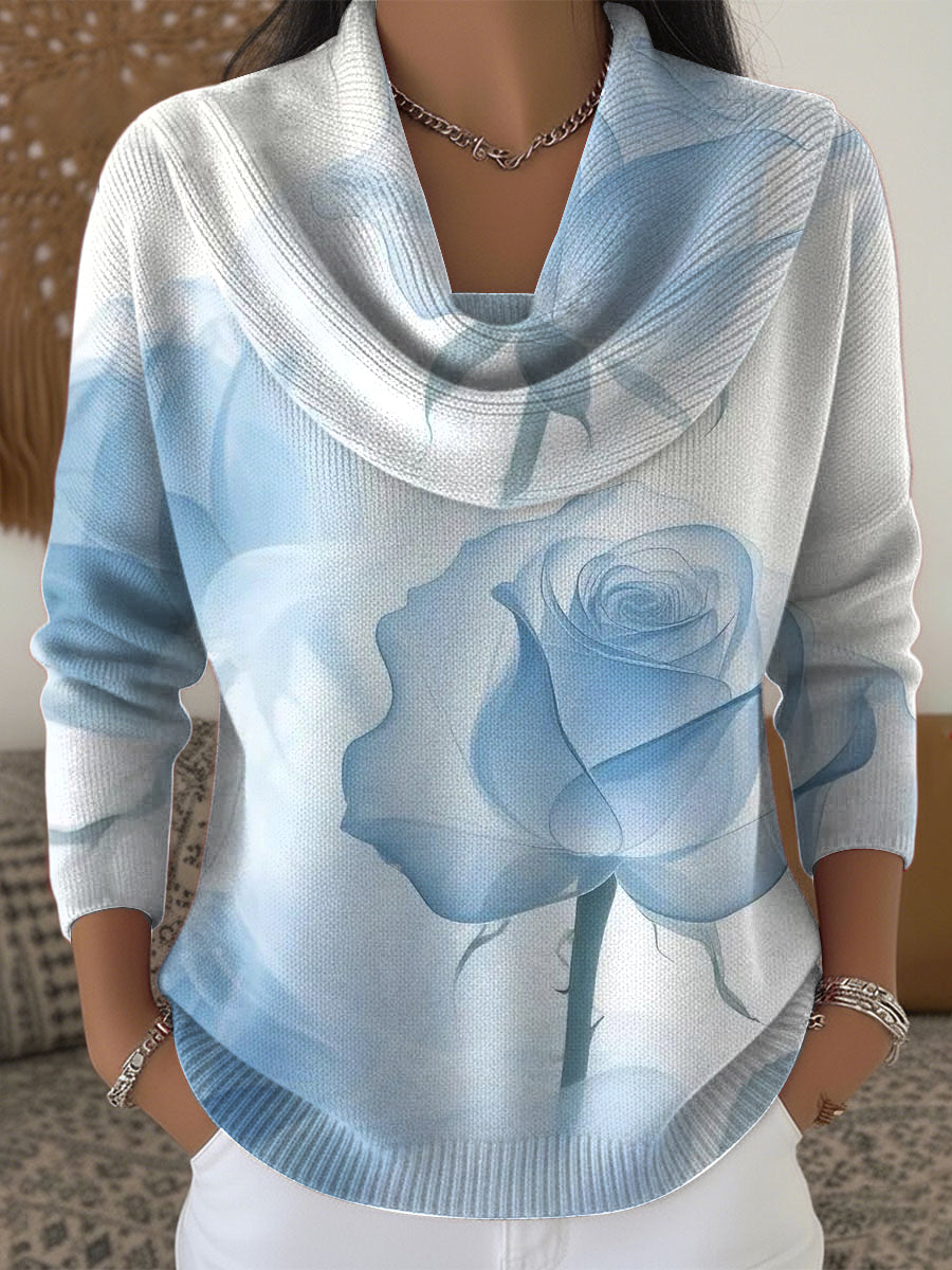 Ženské vintage abstraktní růžové umění blúzka s blonďatým obojkem