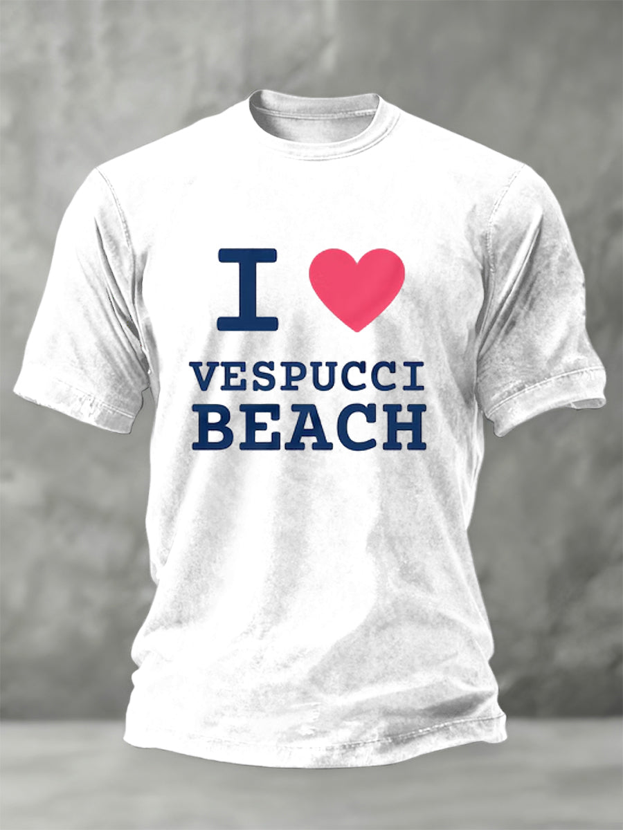 Retro love vespucci beach tshirt