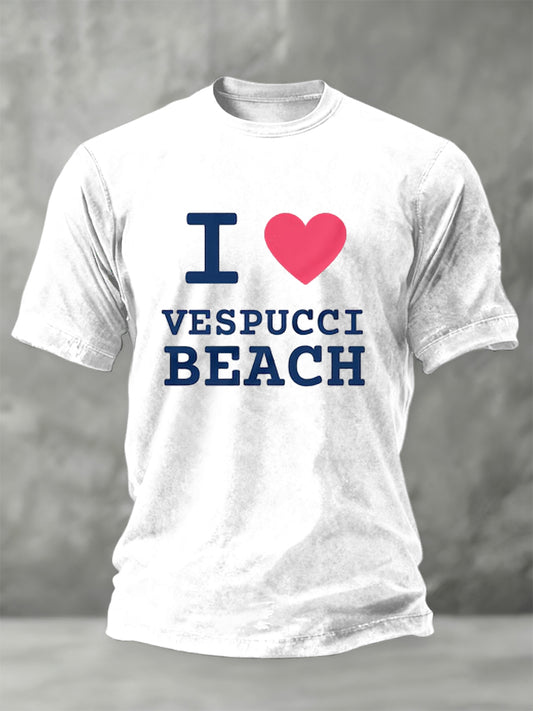 Retro love vespucci beach tshirt