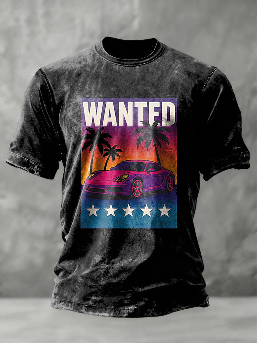 Retroinspired wanted casual tshirt
