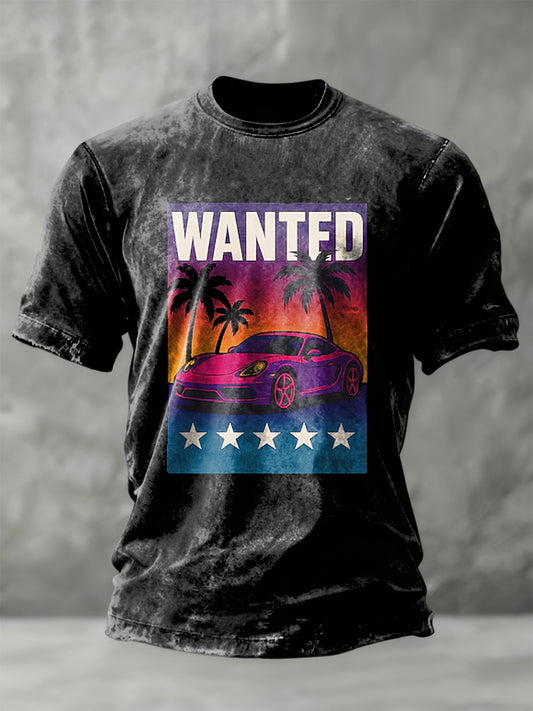 Retroinspired wanted casual tshirt