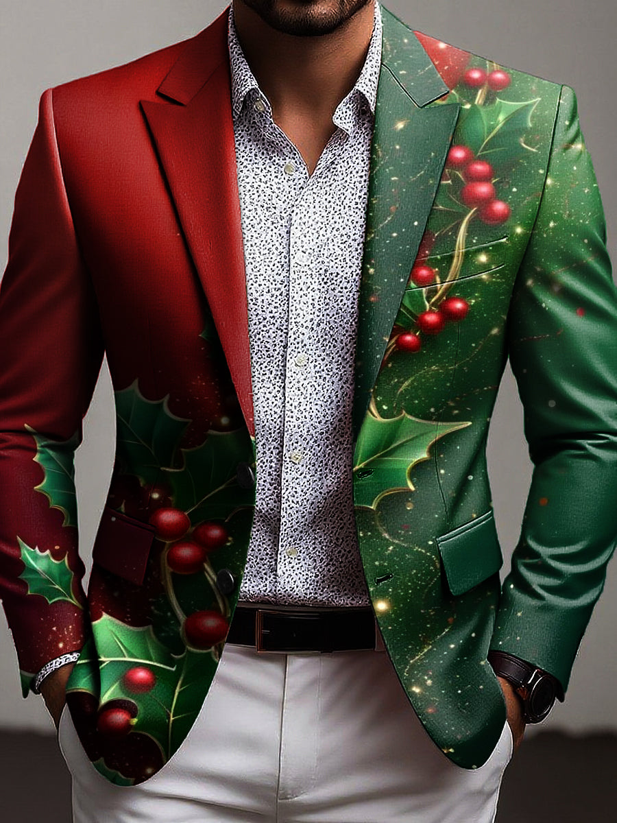 Pánské vánoční holly leaf casual oblek