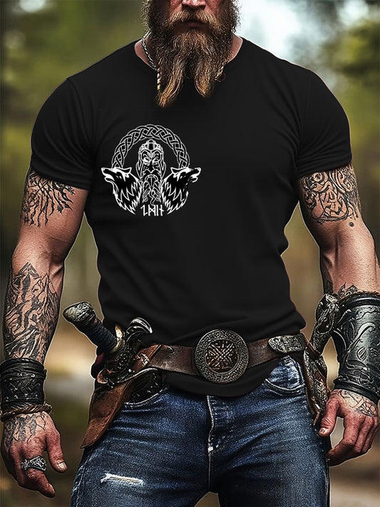 Pánské tshirt odin & wolf print