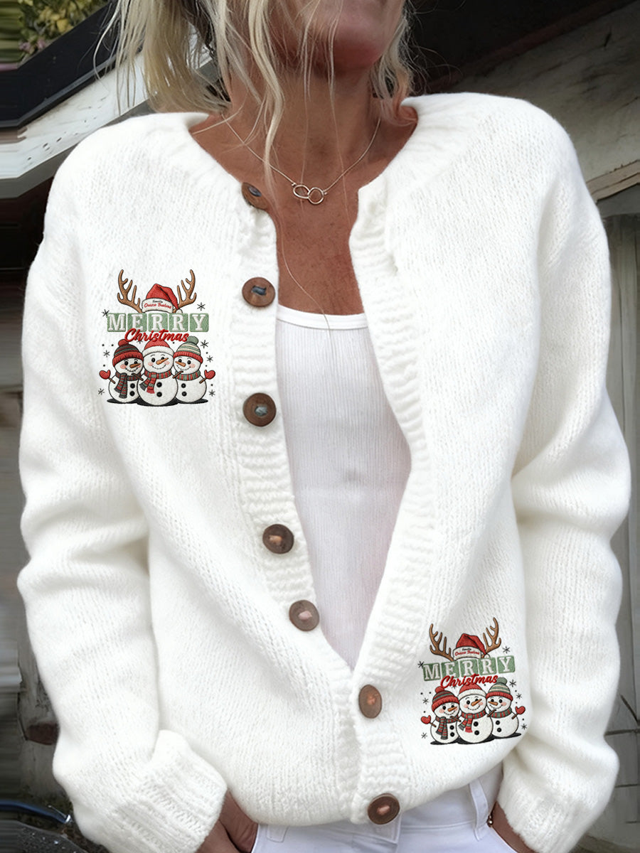 Dámské vánoční kardigán pro zvířecí tisk