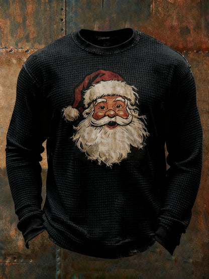 Pánské santa claus vytištěné casual top