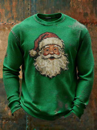 Pánské santa claus vytištěné casual top