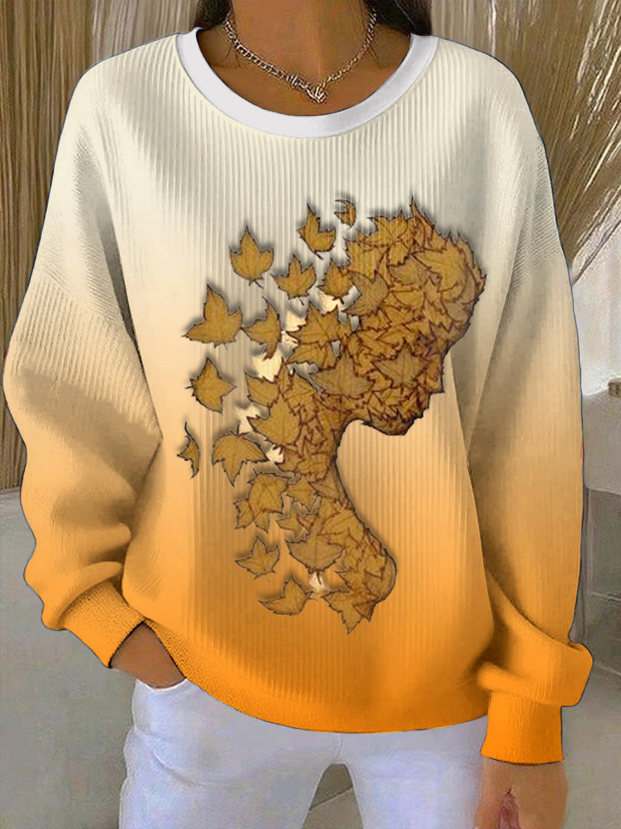 Dámské podzim inspirované kreativní příležitostné mikiny