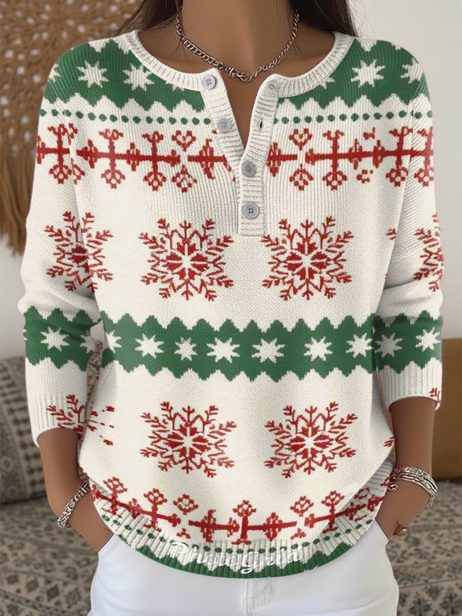 Dámské vánoční veletrh isle henley neck svetr