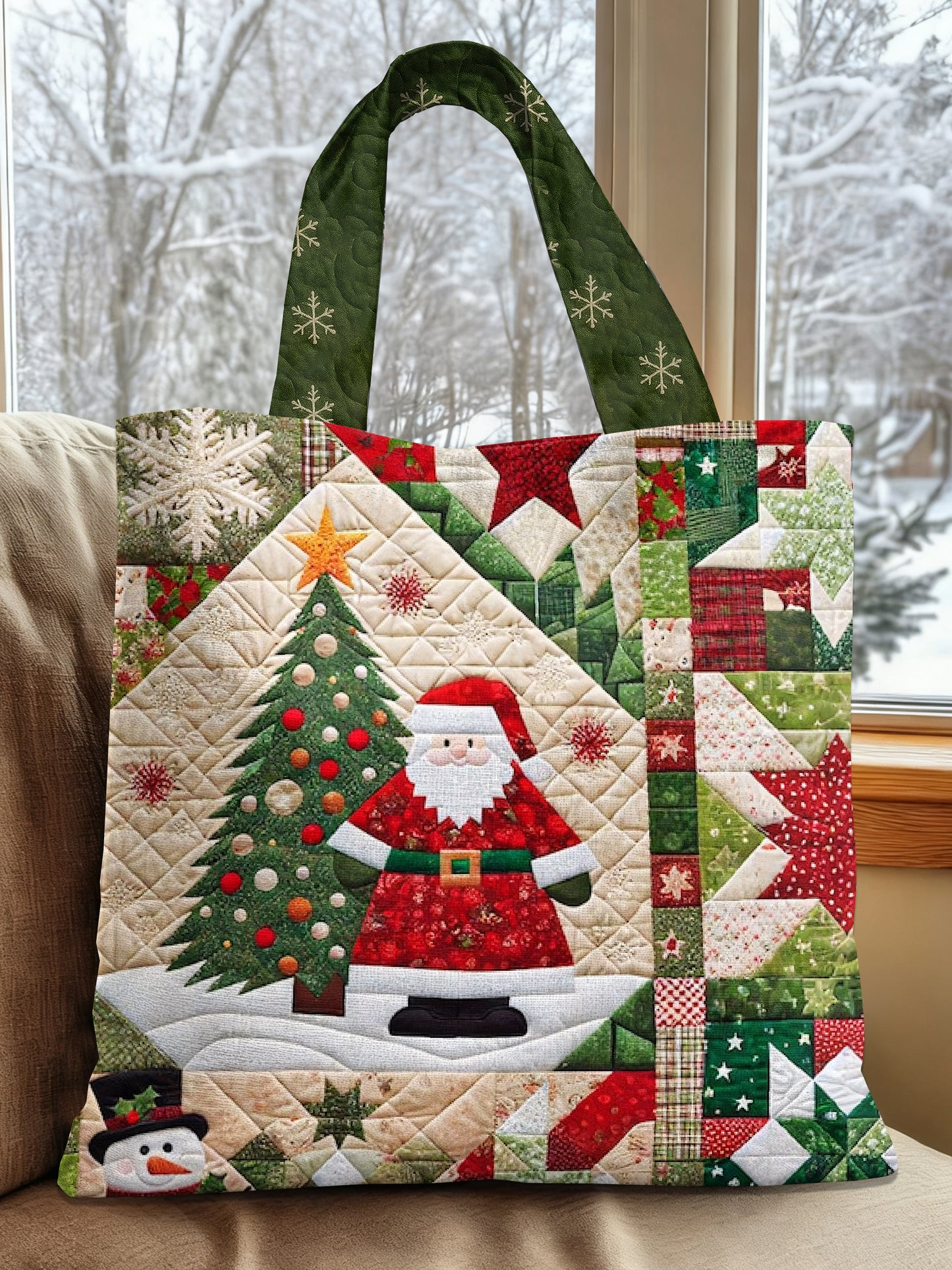 Vintage vánoční tištěné kabelka