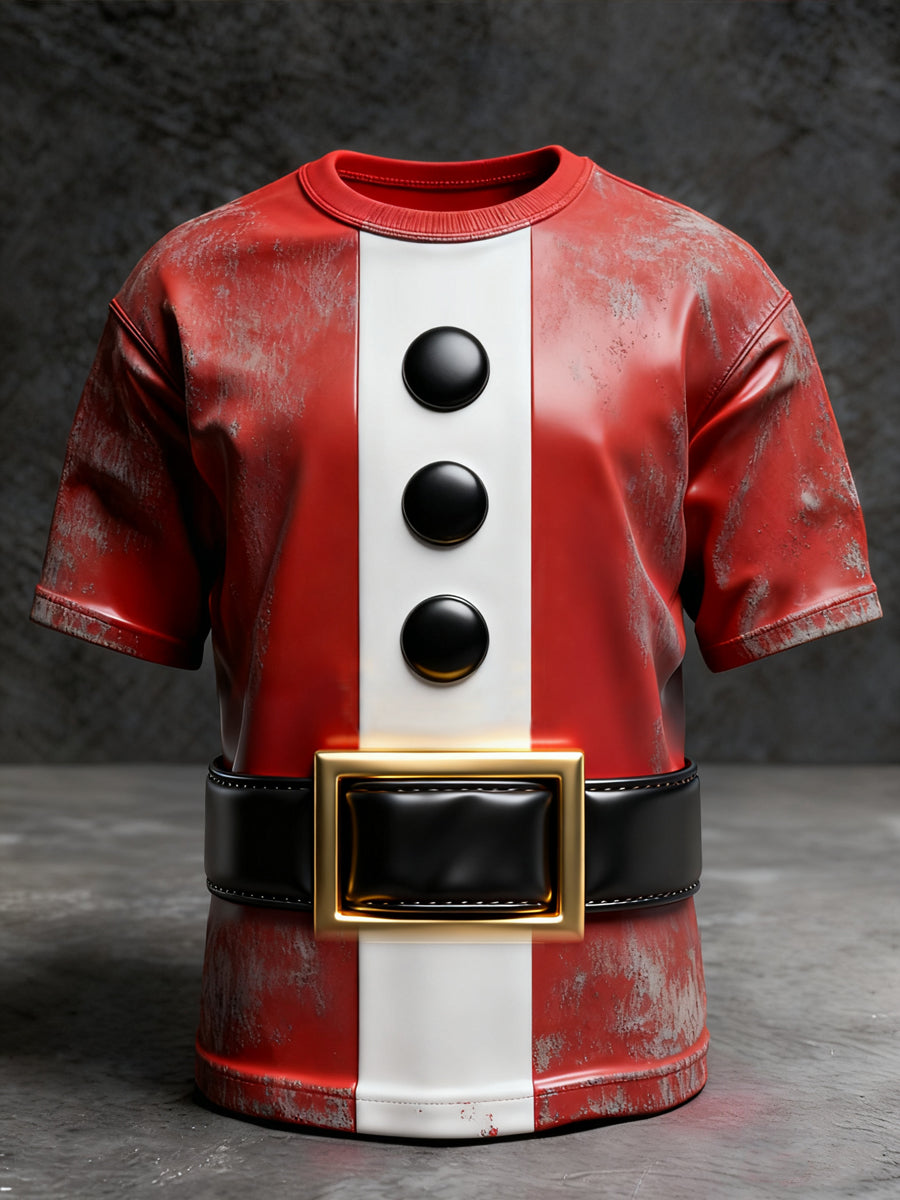 Zábava vánoční santa belt příležitostné tričko