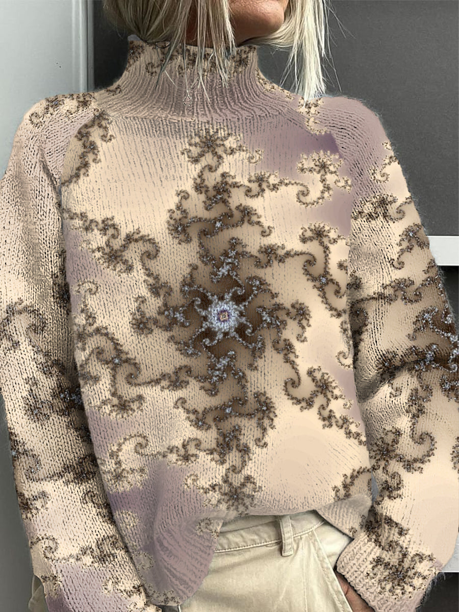 Dámské květinový svetr