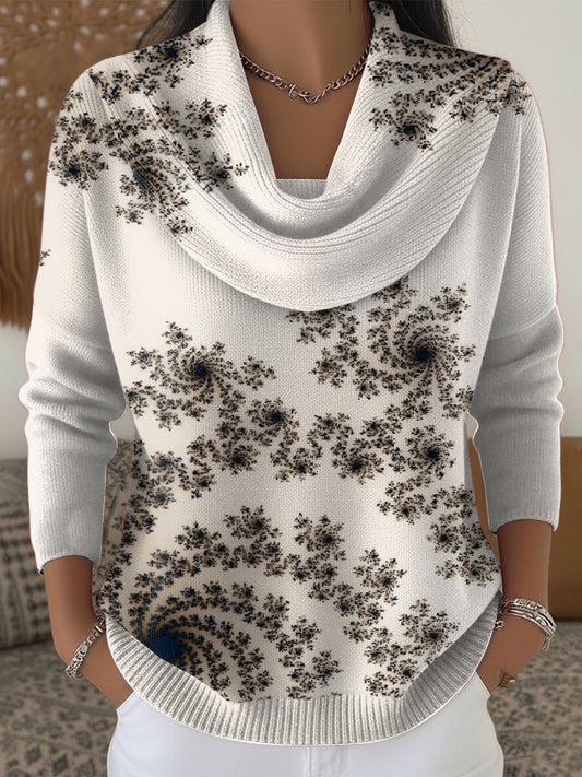 Dámské marhule květinový svetr