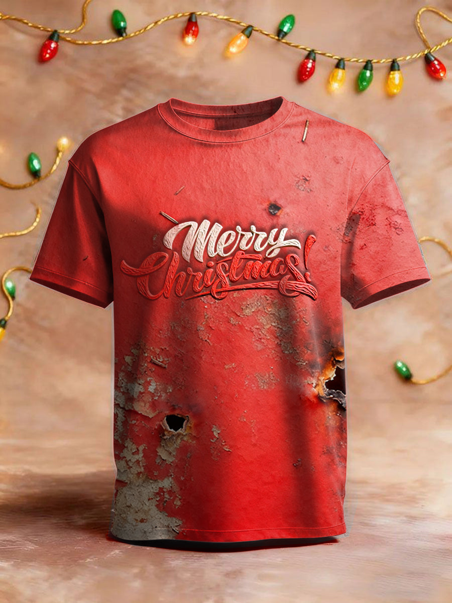 Pánské vánoční neformální tričko s krátkými rukávy