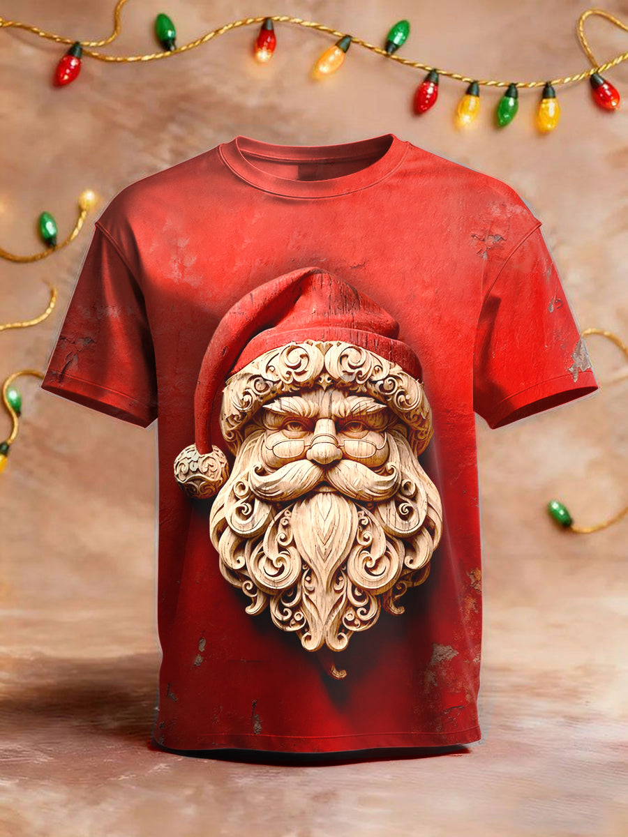 Pánské vánoce santa claus vintage s krátkými rukávy