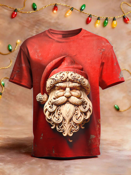 Pánské vánoce santa claus vintage s krátkými rukávy