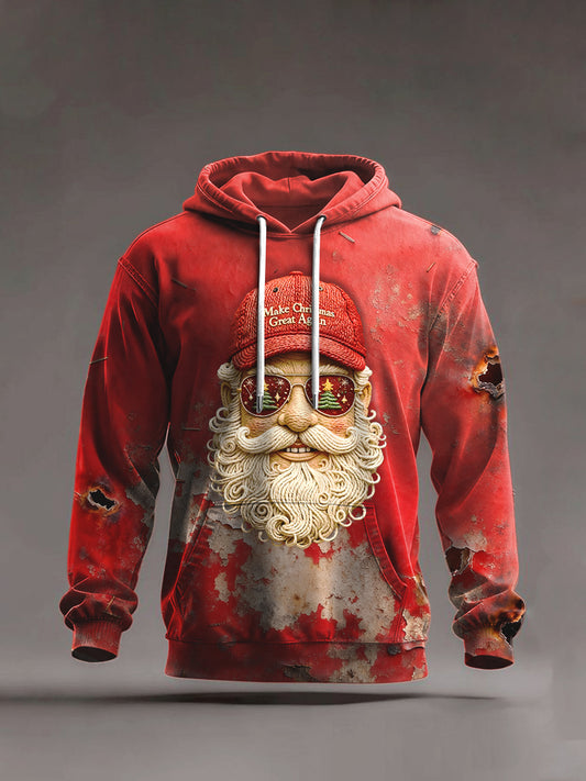 Pánské vánoční santa claus příležitostná mikina