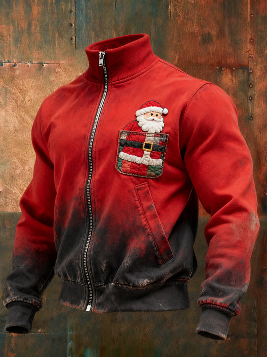 Retro vánoční santa claus casual bunda