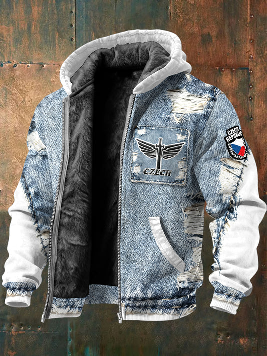 Pánské džínsové pláště v českém stylu