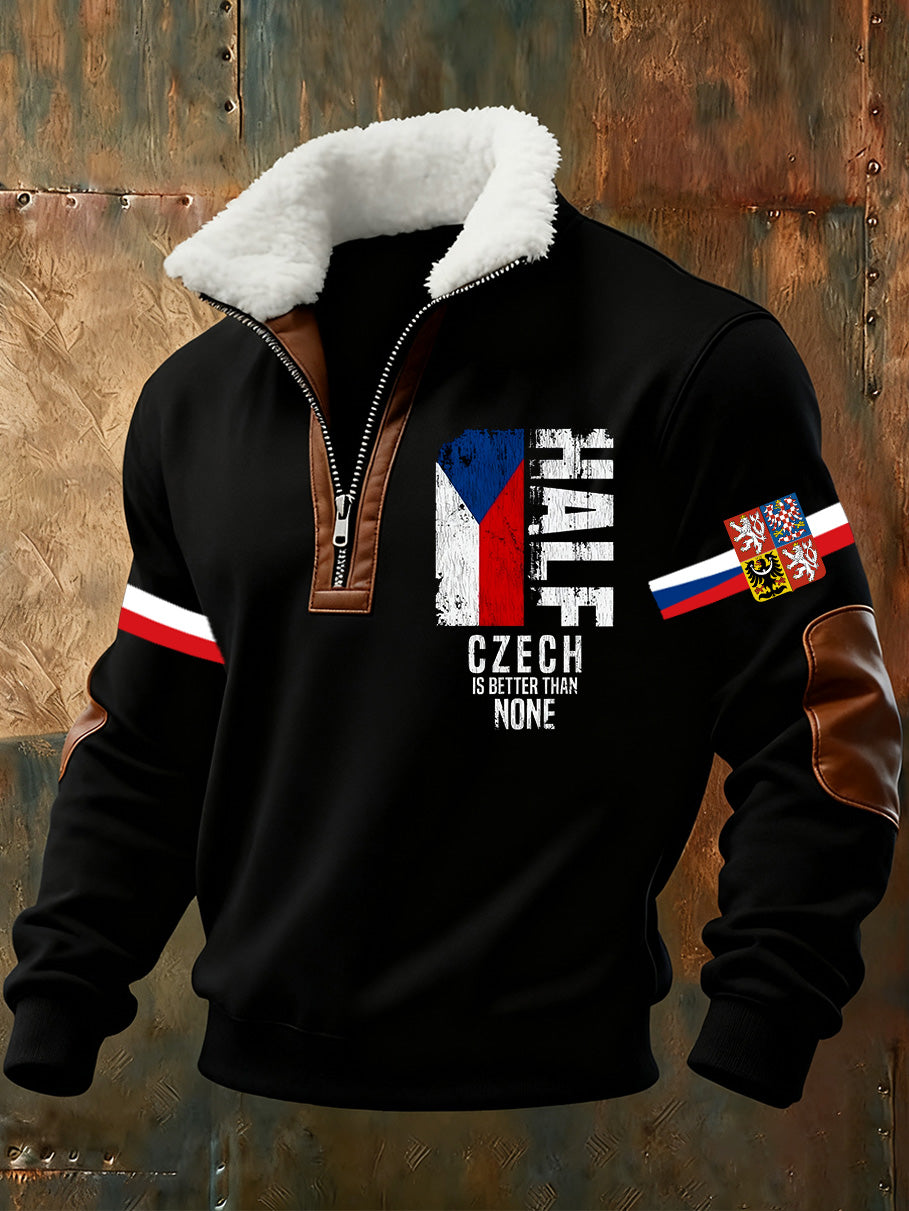 Pánské české tiskové stojany golier comfort sweatshirt