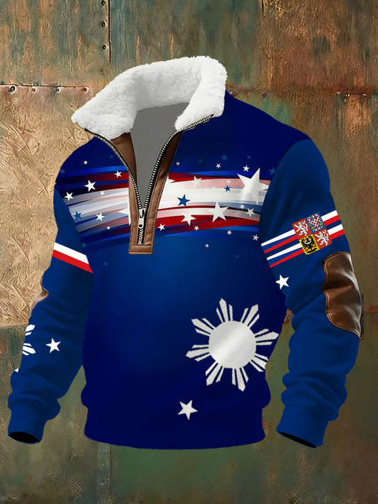 Pánské české tiskové stojany golier comfort sweatshirt