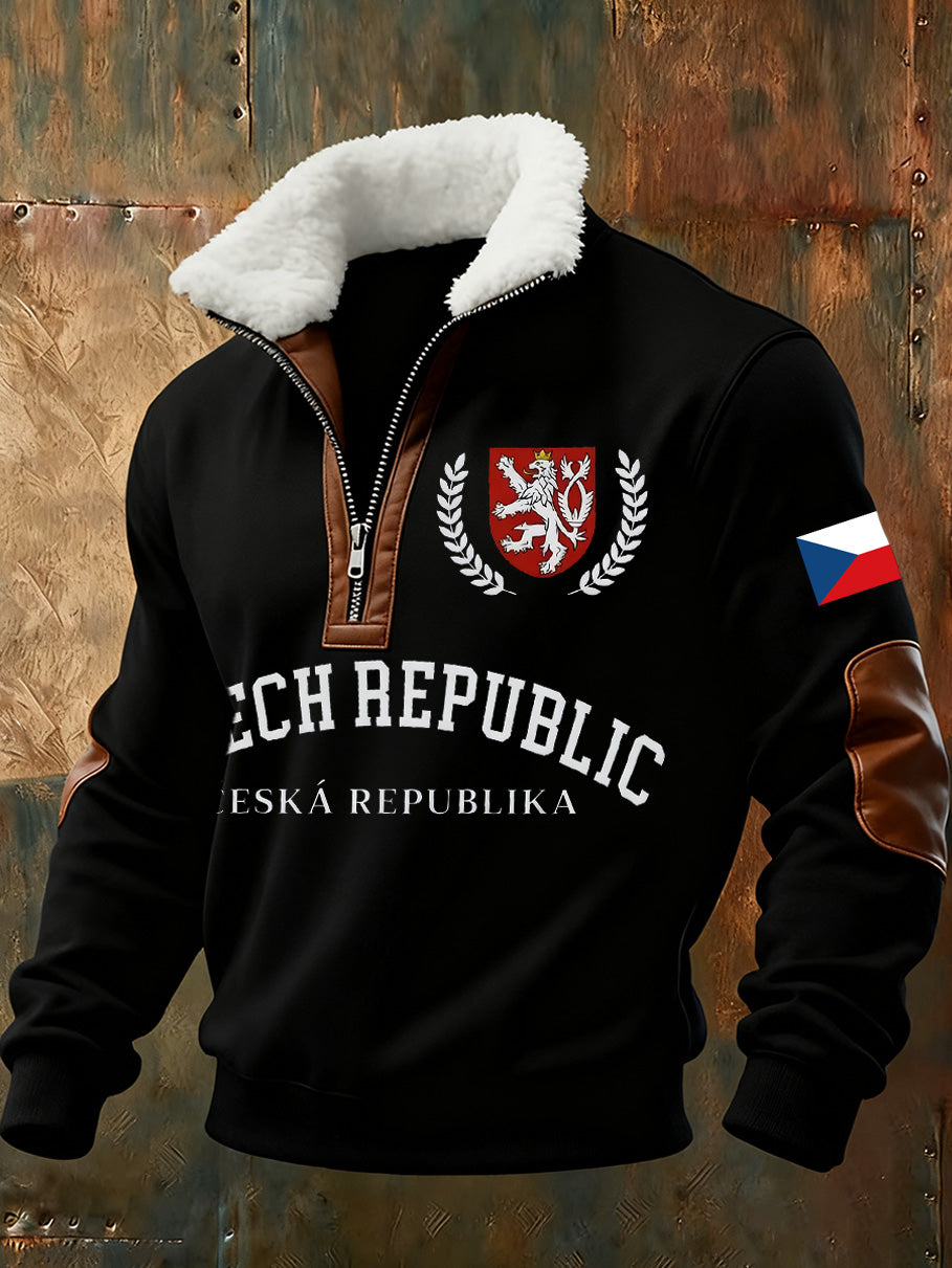 Pánské české tiskové stojany golier comfort sweatshirt