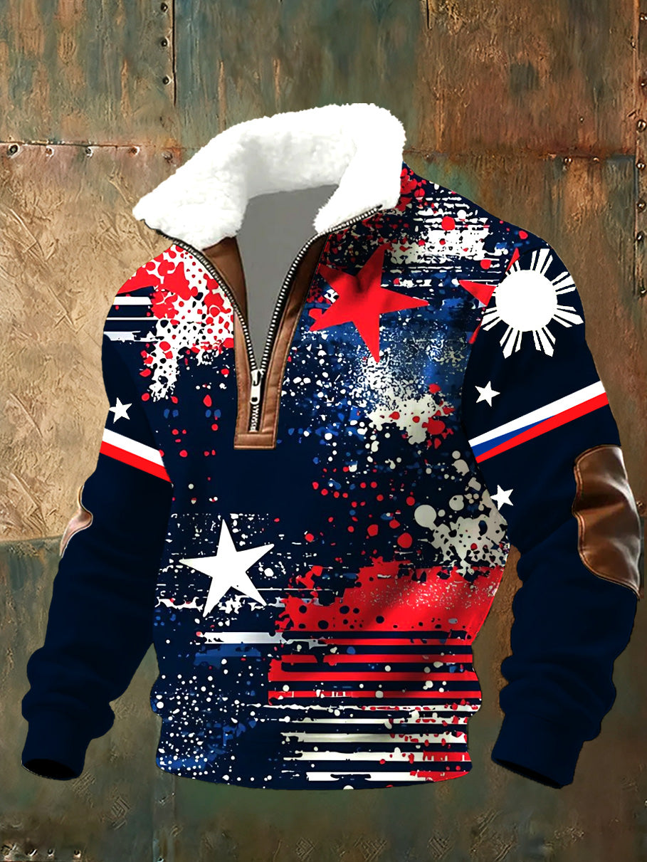 Pánské české tiskové stojany golier comfort sweatshirt