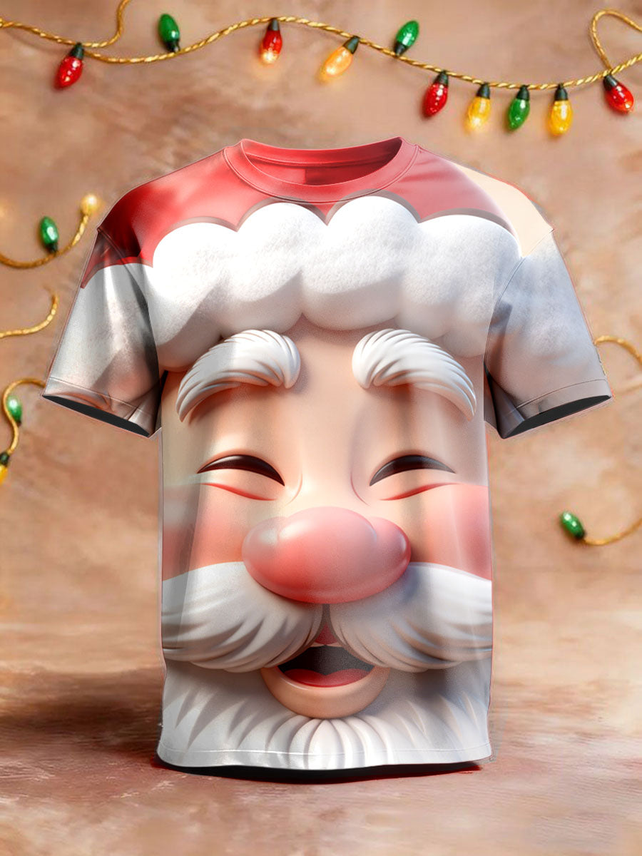 Pánské tshirt s krátkými rukávy s vánoční santa claus print