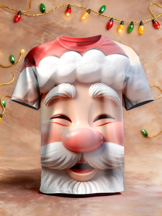 Pánské tshirt s krátkými rukávy s vánoční santa claus print