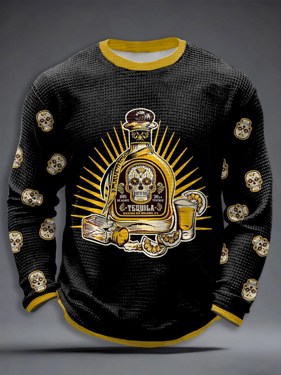 Pánské country hudba inspirované waffle tričko