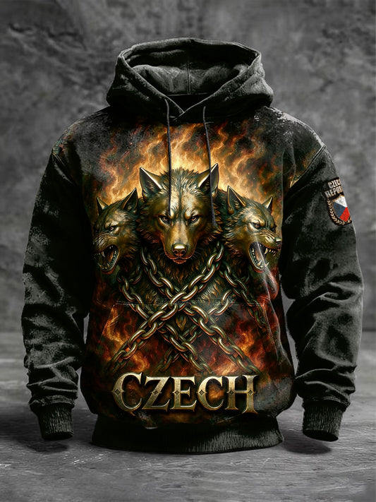 Pánské mikiny s českým vlkem design