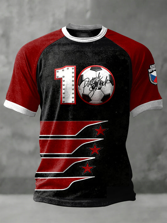 Pánské česká republika patrik schick podepsal fotbalové tričko s krátkými rukávy