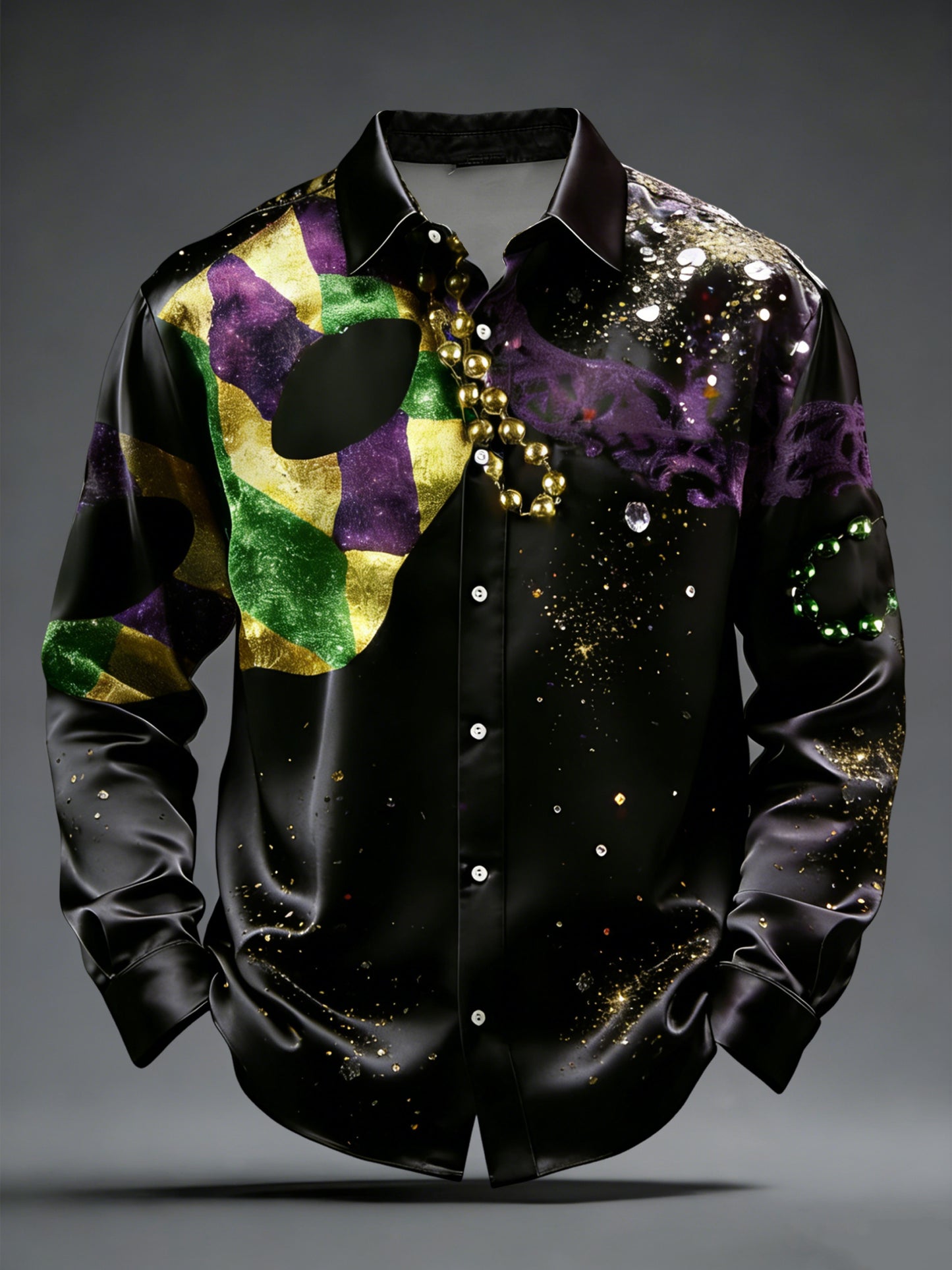 Retro karneval maska abstraktní umění denní košile