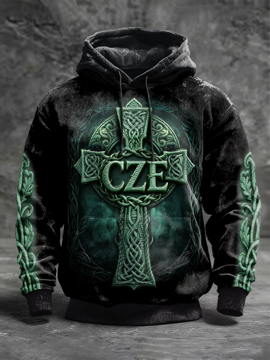 Černá mikina s kapucinou