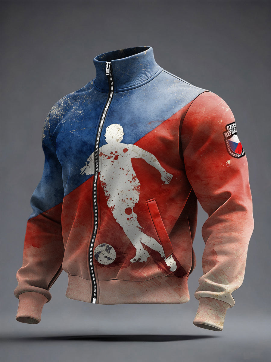 Muži česká republika fotbalové mistrovství světa podpora stojanu límec bunda