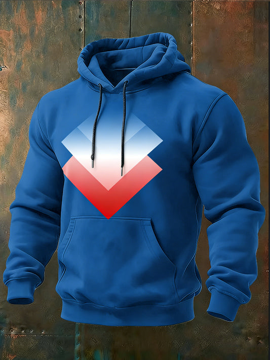 Pánské elegantní modrá česká gradient vzor mikina