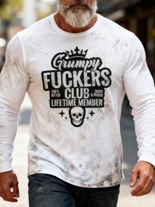 Retro grumpy fuckers club casual tshirt