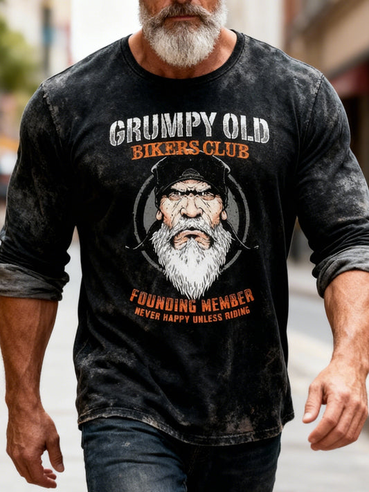 Retro drsný starý bikers club casual tshirt