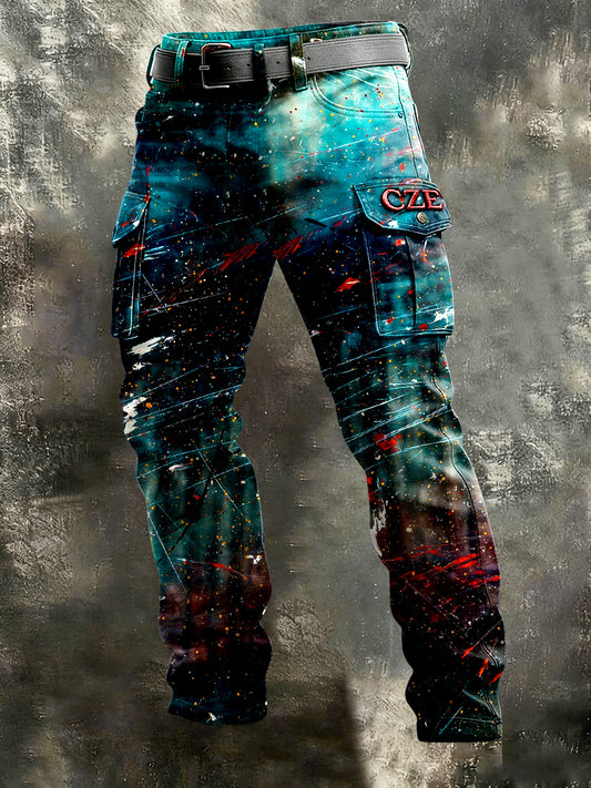 Pánské české kreativní graffiti tisk neformální kalhoty