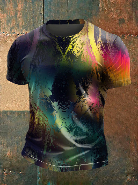 Men artistic graffiti print fashion tshirt s krátkými rukávy